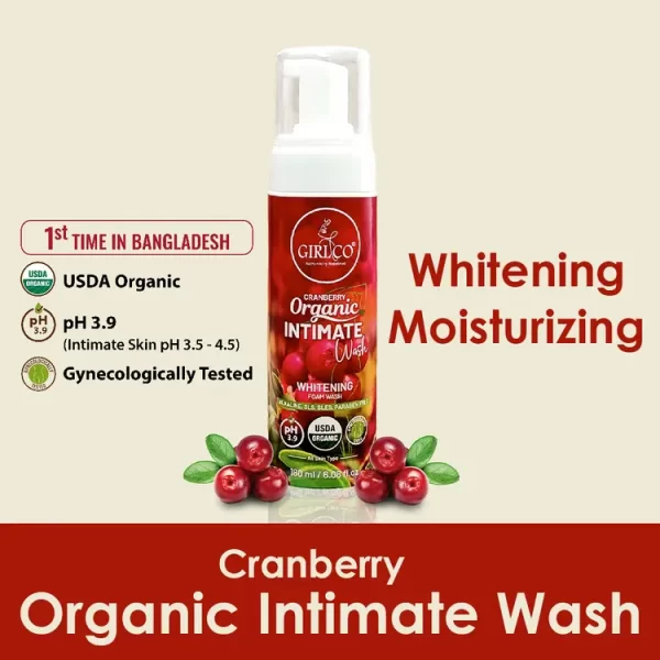 Cranberry Organic Intimate Wash180 ml